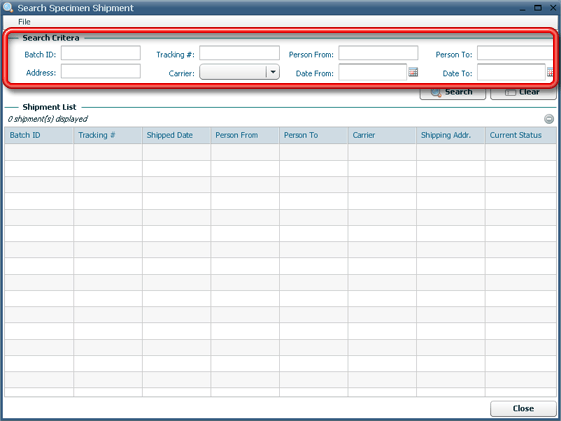 shipmentsearchcriteriafields